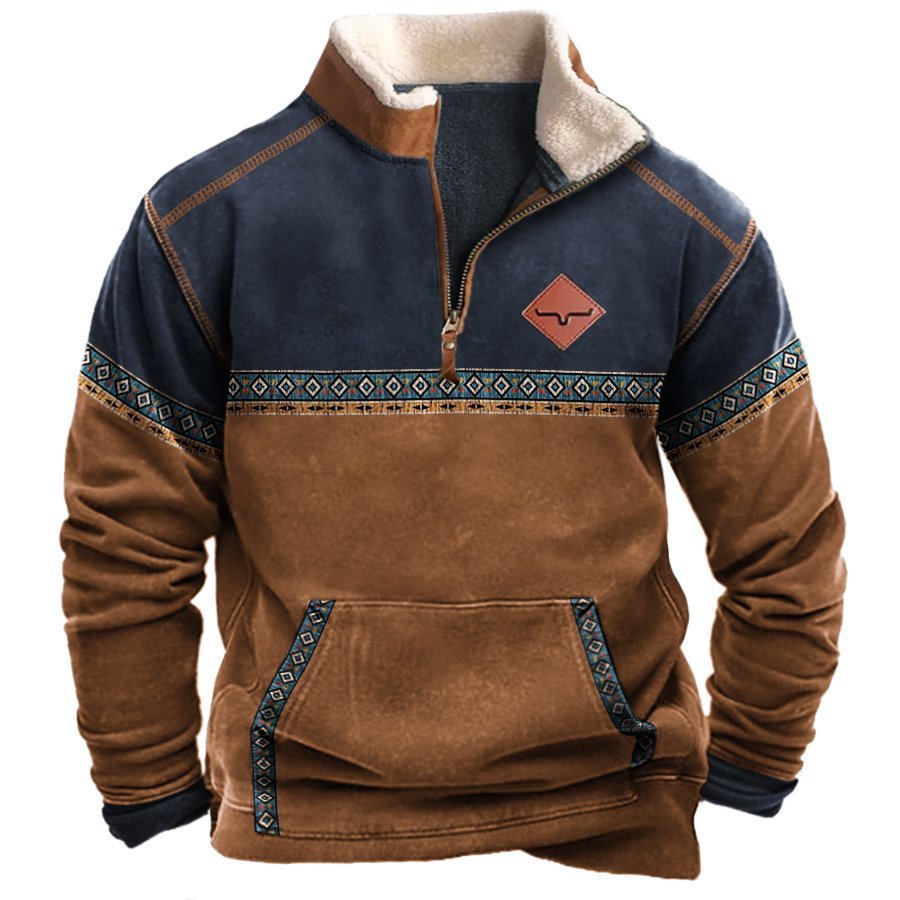 Pull Western à Motifs Ethniques