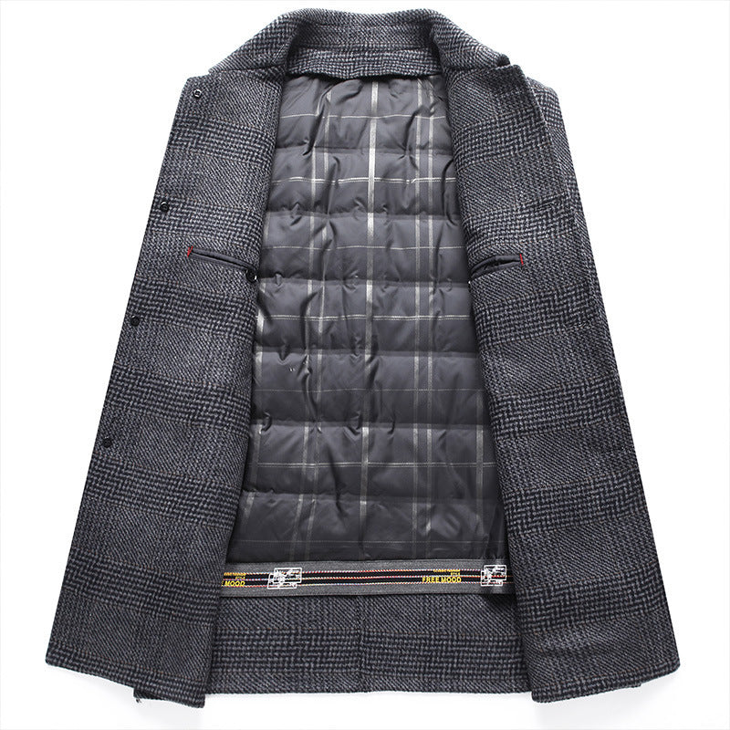 Manteau Homme Élégant à Carreaux – Style Classique et Moderne