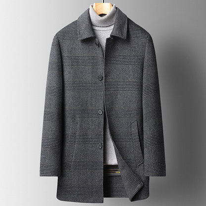 Manteau Homme Élégant à Carreaux – Style Classique et Moderne