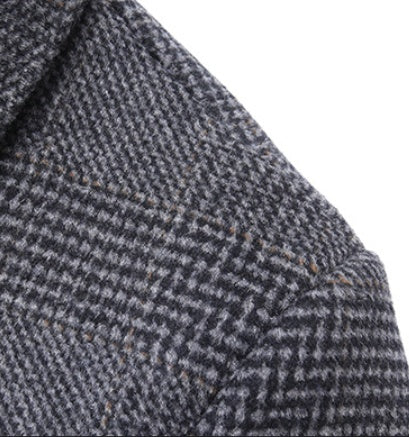 Manteau Homme Élégant à Carreaux – Style Classique et Moderne