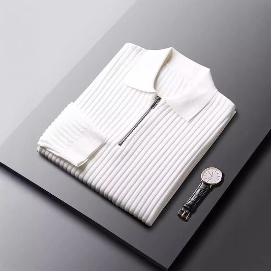 Pull Blanc Zippé Élégant – Style Chic et Moderne