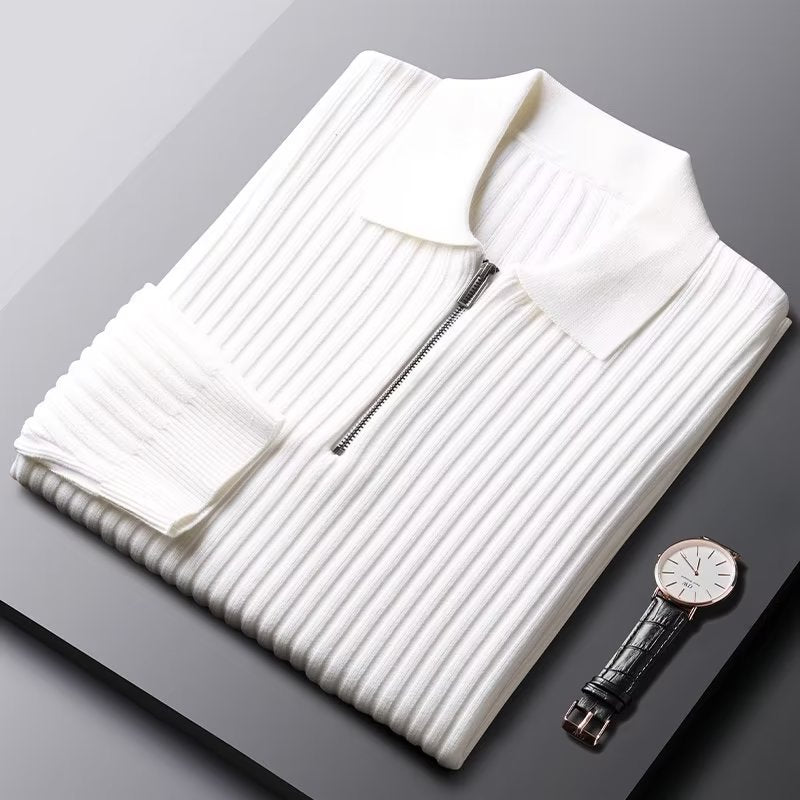 Pull Blanc Zippé Élégant – Style Chic et Moderne