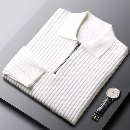 Pull Blanc Zippé Élégant – Style Chic et Moderne