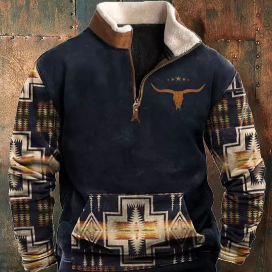 Pull Western à Motifs Ethniques