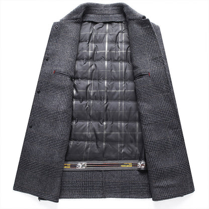 Manteau Homme Élégant à Carreaux – Style Classique et Moderne