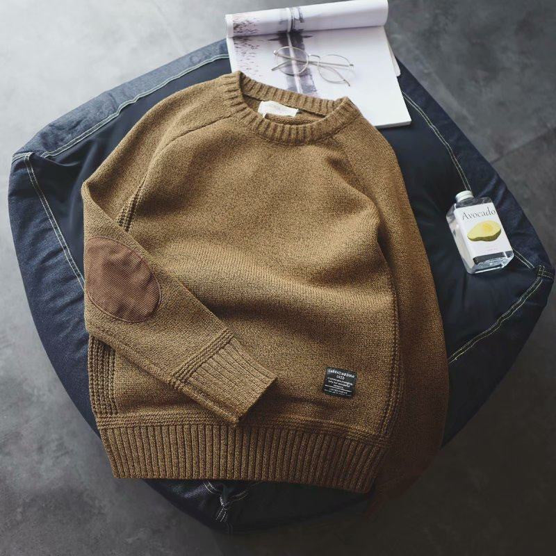 Pull Luxe avec Coudières en Suédine – Style Intemporel