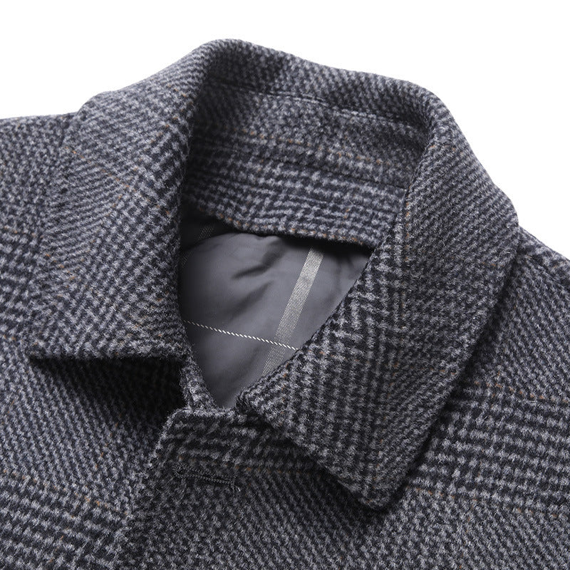 Manteau Homme Élégant à Carreaux – Style Classique et Moderne