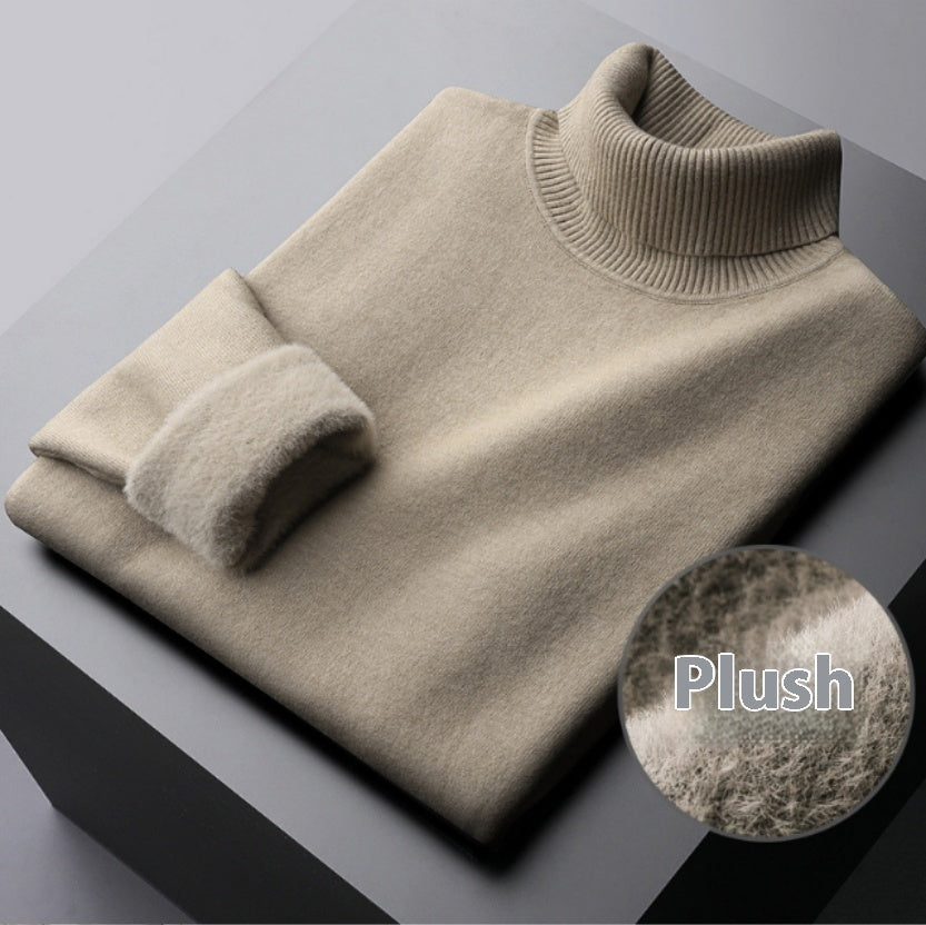 Pull col roulé chaud en tricot doux – Hiver confortable