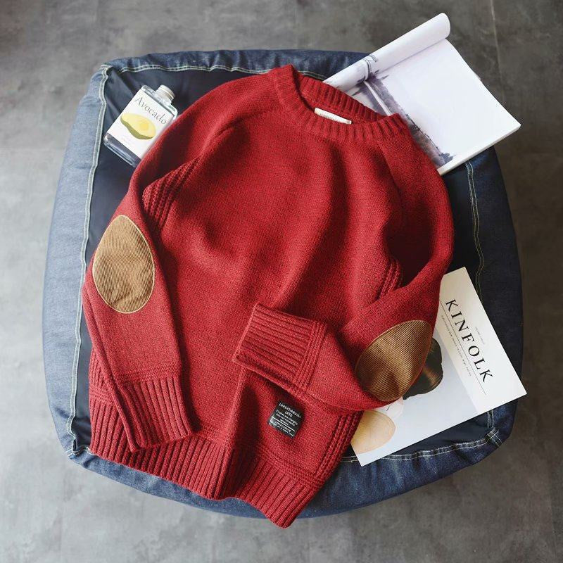 Pull Luxe avec Coudières en Suédine – Style Intemporel