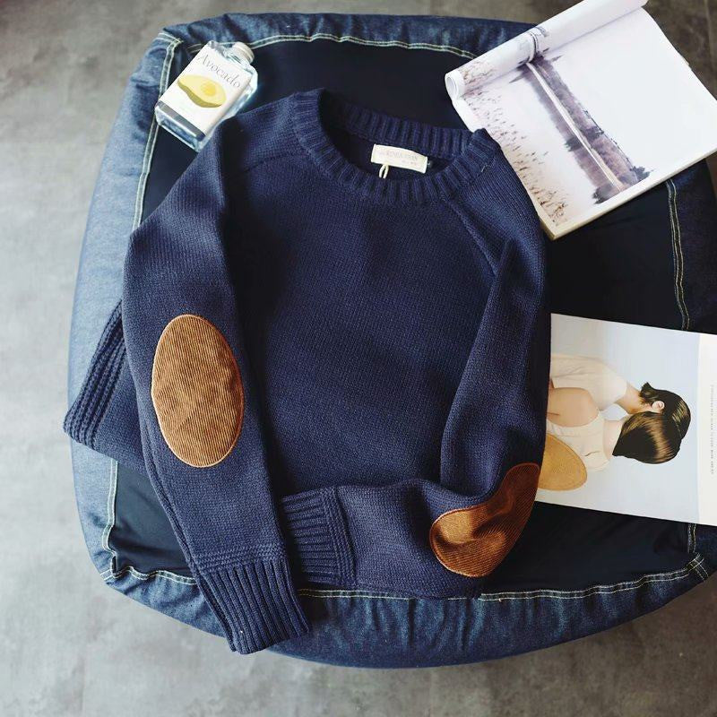 Pull Luxe avec Coudières en Suédine – Style Intemporel