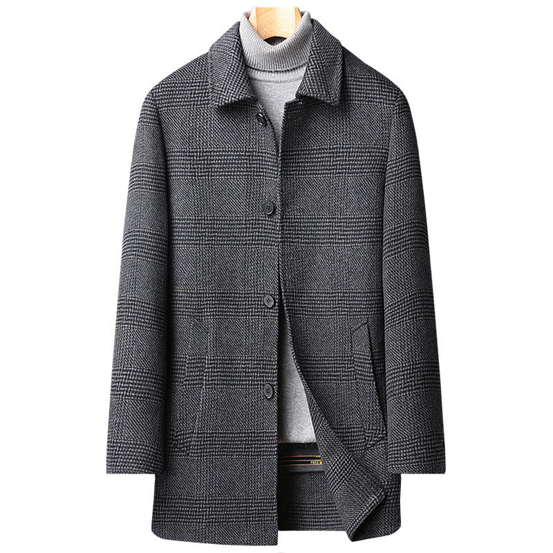 Manteau Homme Élégant à Carreaux – Style Classique et Moderne