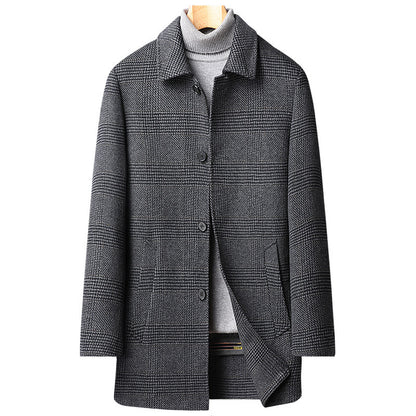 Manteau Homme Élégant à Carreaux – Style Classique et Moderne