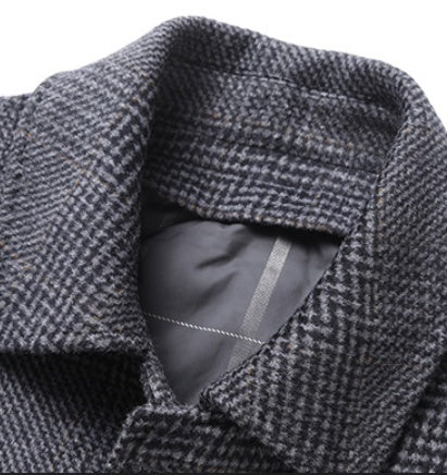 Manteau Homme Élégant à Carreaux – Style Classique et Moderne
